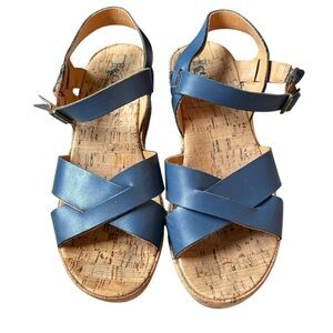 Kork Ease Myrna 2.0 Blue Wedge Sandals Size 9